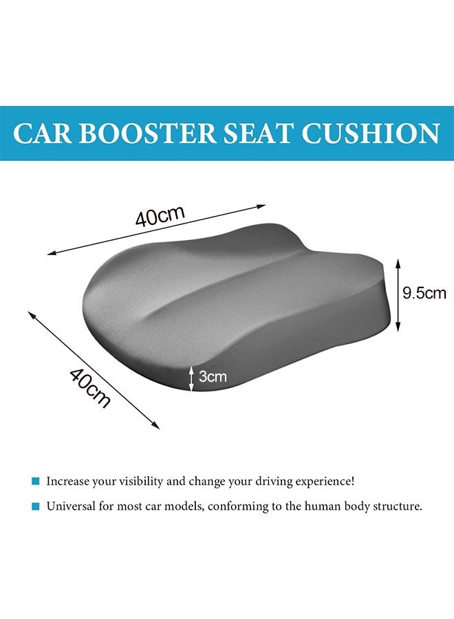 Car Seat Cushion Car Pillow Memory Foam Car Seat Cushion Pad Heightening Car Truck Seat Cushion for Long Time Driving Lumbar Support Pillow Sciatica Pain Relief Chair Cushion Comfortable Coccyx Cushion for Home Office Chair Car Seat Wheelchair Grey - Image 2